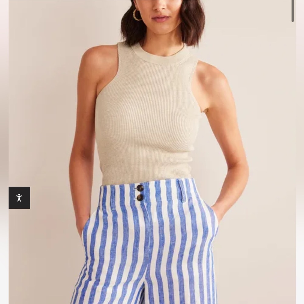 Ribbed Racer Vest